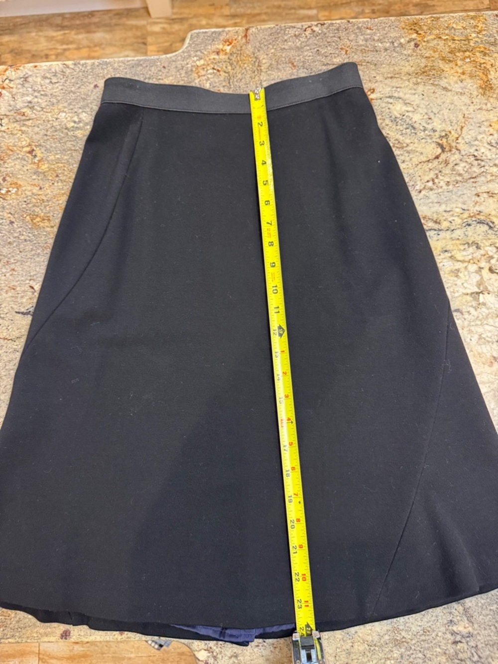 Elie Tahari Black A-Line Skirt. Great for work or travel.